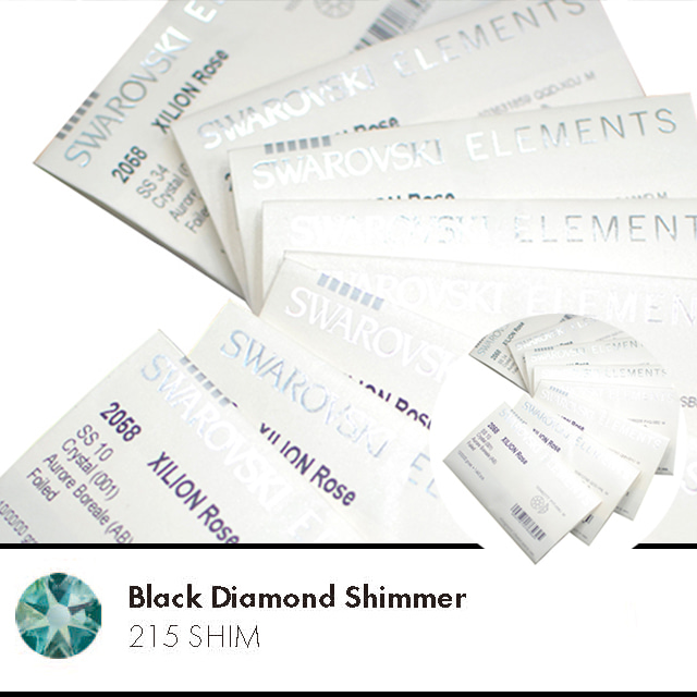 스와로브스키 노핫픽스 블랙다이아몬드Shimmer 정품팩 COLOR EFFECTS / 큐빅 스톤 네일아트재료